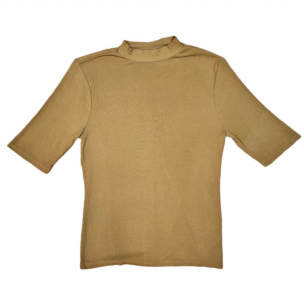 A NEW DAY Mustard 3/4 Sleeve Baby Collar Blouse S